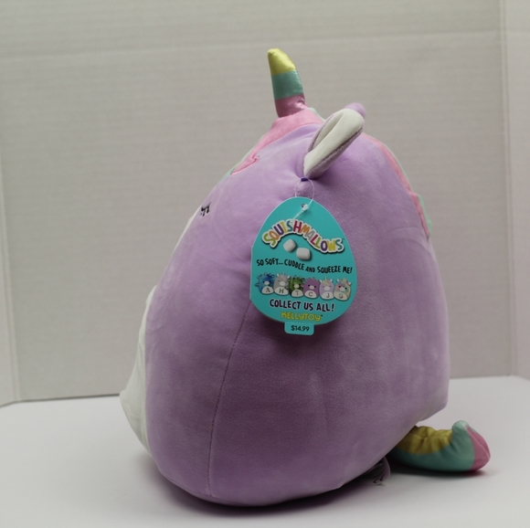 12" Monogrammed 'T' Silvia Unicorn Squishmallows - Picture 8 of 12